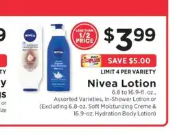 ShopRite Nivea Lotion offer