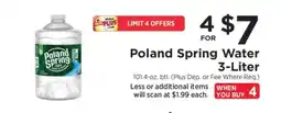 ShopRite Poland Spring Water 3-Liter offer