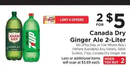 ShopRite Canada Dry Ginger Ale 2- liter offer