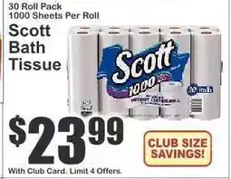 Key Food Scott Bath Tissue offer