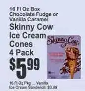 Key Food Skinny Cow Ice Cream Cones offer