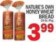 C Town Nature's Own Honey Wheat Bread offer