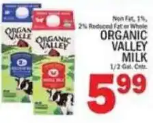 C Town Organic Valley milk offer
