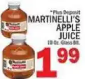 C Town Martinelli's apple juice offer