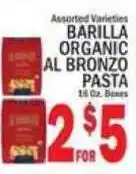 C Town Barilla organic al bronzo pasta offer
