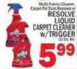 C Town Resolve liquid carpet cleaner offer