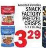 C Town Snack factory pretzel crisps offer