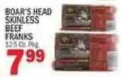 C Town Boar's Head skinless beef franks offer