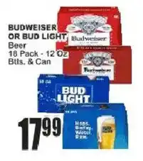 Key Food Budweiser or Bud Light Beer offer