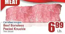 Key Food Certified Angus Beef Boneless Peeled Knuckle offer