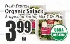 Key Food Fresh Express Organic Salads offer