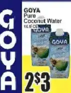 Key Food Goya pure coconut water offer