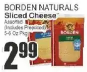 Key Food Borden Naturals Sliced Cheese offer