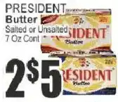 Key Food President butter offer