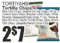 Key Food TortiyaHs Tortilla Chips offer