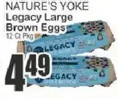 Key Food Nature's Yoke Legacy Large Brown Eggs offer
