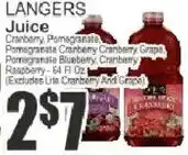 Key Food Langers juice offer