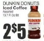 Key Food Dunkin Donuts Iced Coffee offer