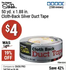 Harbor Freight Tools The Original StikTek Cloth Back Duct Tape offer