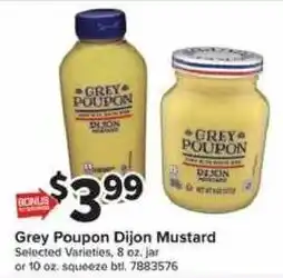 Giant Food Grey Poupon Dijon Mustard offer