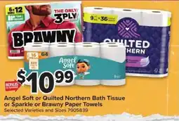 Giant Food Angel Soft or Quilted Northern Bath Tissue or Sparkle or Brawny Paper Towels offer