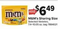 Giant Food M&M's Sharing Size offer