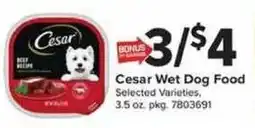 Giant Food Cesar Wet Dog Food offer