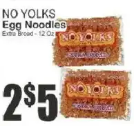 Key Food No Yolks egg noodles offer