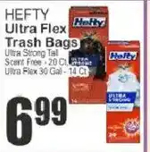 Key Food Hefty ultra flex trash bags offer