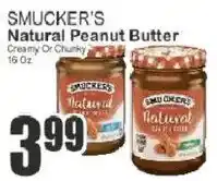 Key Food Smucker's natural peanut butter offer
