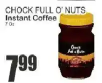 Key Food Chock Full O' Nuts instant coffee offer