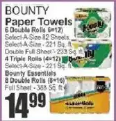 Key Food Bounty paper towels offer