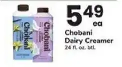 Safeway Chobani Dairy Creamer offer