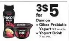 Safeway Dannon Oikos Probiotic Yogurt offer