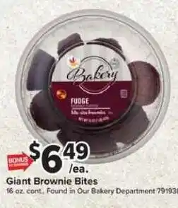 Giant Food Bakery Giant Brownie Bites offer