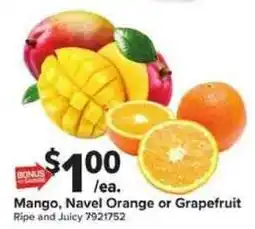 Giant Food Mango, Navel Orange or Grapefruit offer