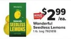 Giant Food Wonderful seedless lemons offer