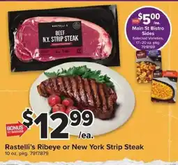 Giant Food Rastelli's Ribeye or New York Strip Steak offer