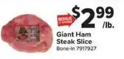 Giant Food Giant Ham Steak Slice offer