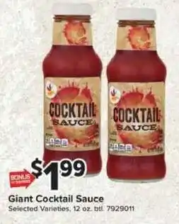 Giant Food Giant Cocktail Sauce offer