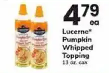 Safeway Lucerne pumpkin whipped topping offer