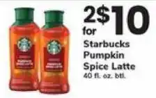 Safeway Starbucks pumpkin spice latte offer