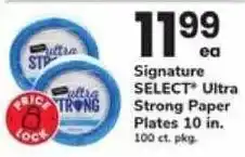 Safeway Signature Select Ultra Strong Paper Plates offer