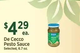 Yoke's Fresh Market De Cecco Pesto Sauce offer