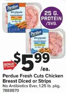 Giant Food Perdue Fresh Cuts Chicken Breast Diced or Strips offer