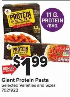 Giant Food Giant Protein Pasta offer