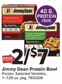 Giant Food Jimmy Dean Protein Bowl offer
