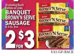 C Town Banquet brown'n serve sausage offer