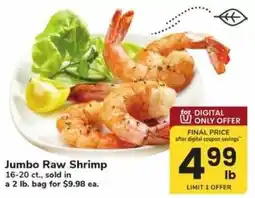 Safeway Jumbo Raw Shrimp offer