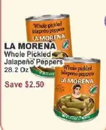 Key Food La Morena whole pickled jalapeño peppers offer